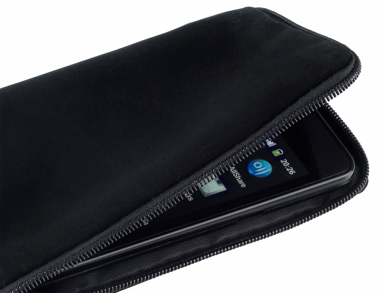 Soft Case schwarz Tasche für Wiko Lenny5 Etui Handy Hülle mit Reissverschluß