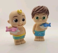 CoComelon 2 Figure Tom Tom And JJ Swimming Shorts Fish 3.5  Jazware Moonbug 2021