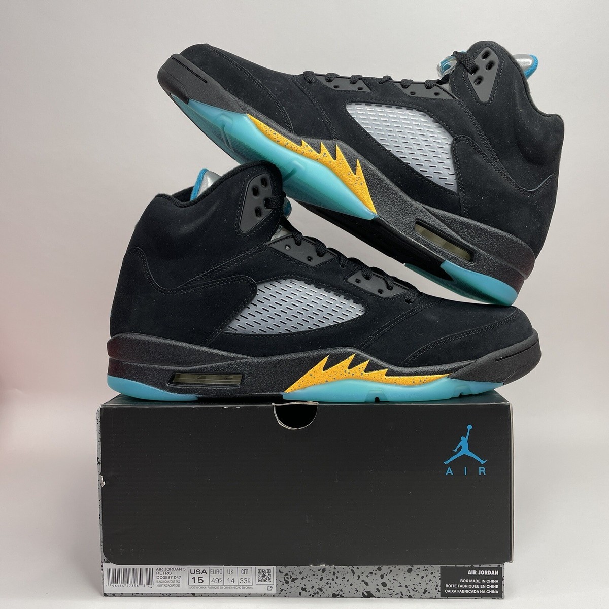 Nike Air Jordan 5 Retro “Aqua” 2023 DD0587-047 Men's 15 New