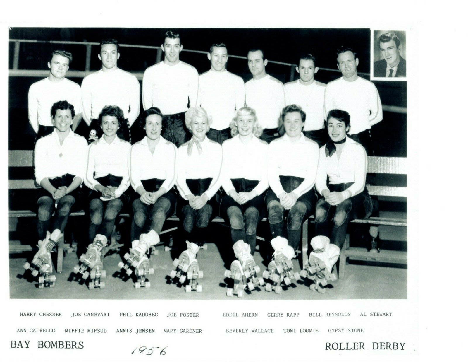 1956 SAN FRANCISCO BAY BOMBERS ROLLER DERBY 8X10 TEAM PHOTO eBay
