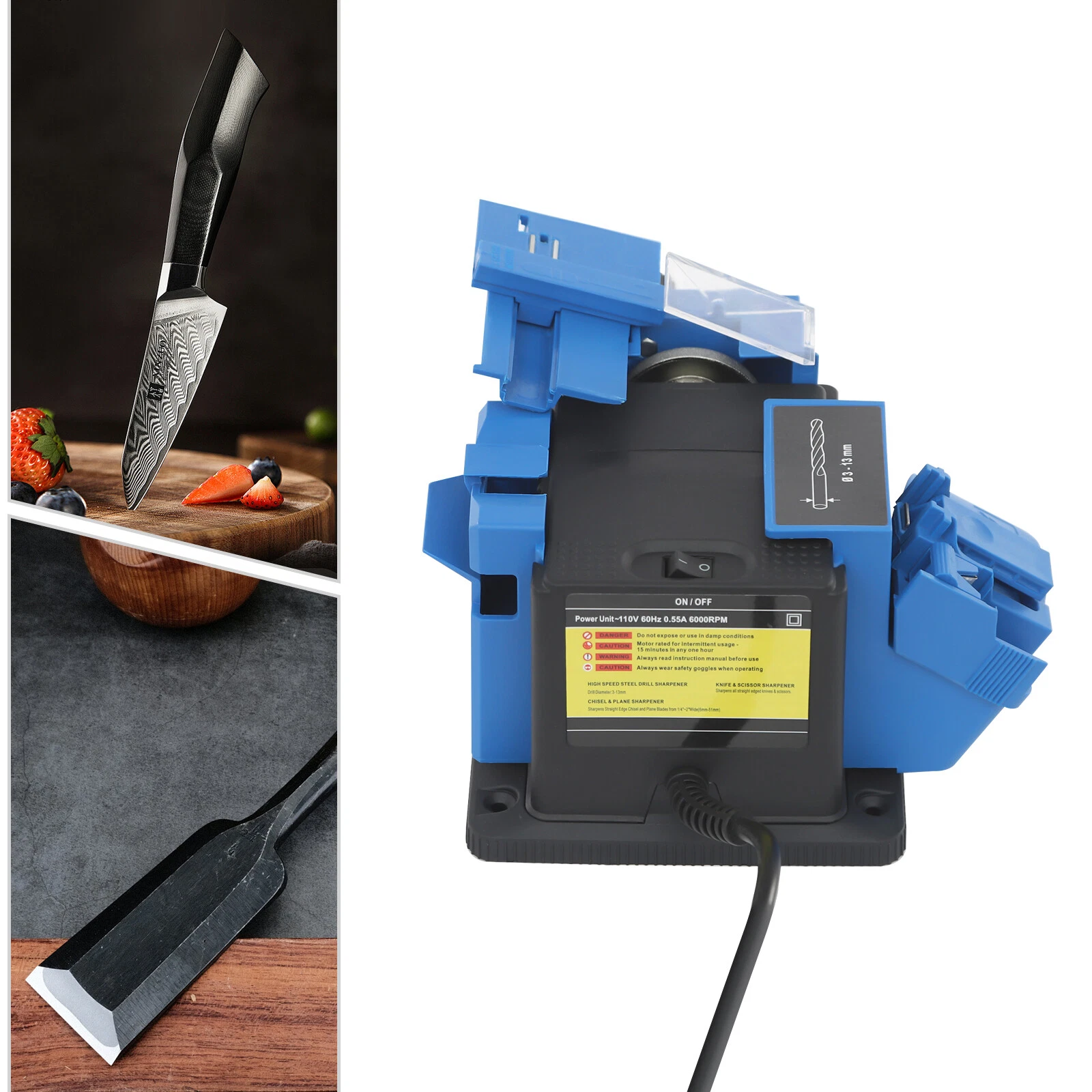 Professional Electric Knife Sharpener Drill Sharpening Machine Household 1350rpm
