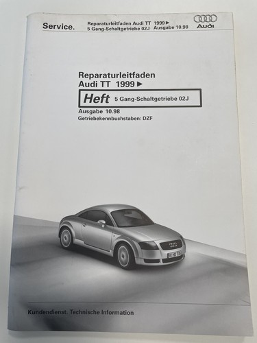 Reparaturleitfaden AUDI TT 8N 5 Gang Schaltgetriebe 02J / DZF Getriebe