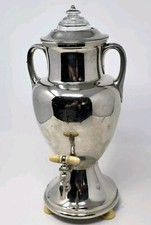 Art Deco Fancy Silver Plate Coffee Urn Samovar Hot Water Dispenser *READ