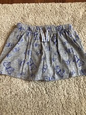 Cat Jack Girls Skirt Gray Butterflies Small 6/6x