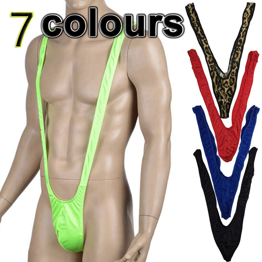 Swimsuit mankini leopard*t/u