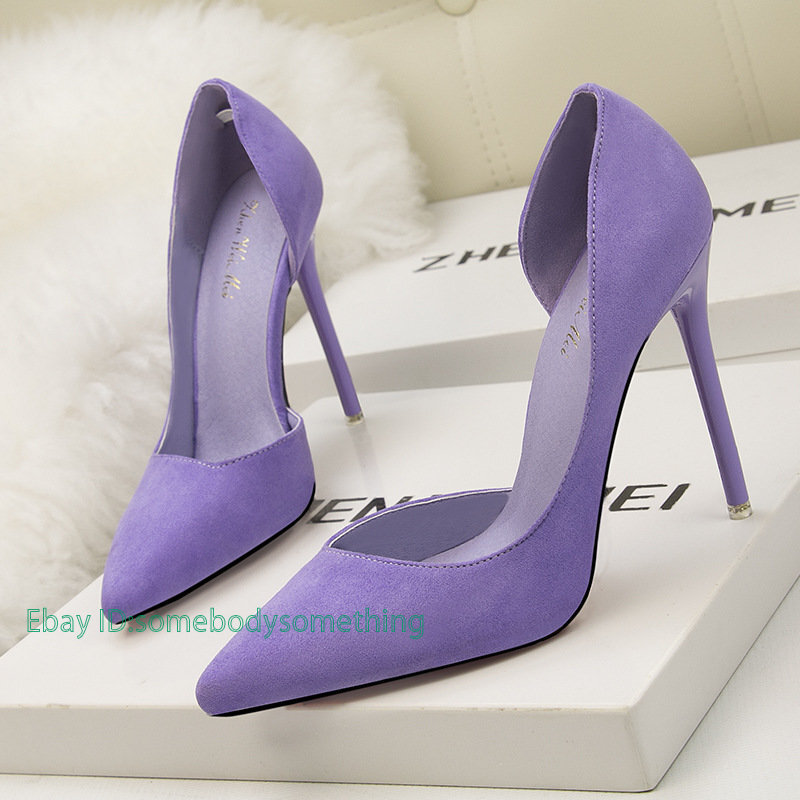 10 Cm Women's Sexy Pumps Pointed Toe High Heels Thin Heel Stilettos Party Shoes