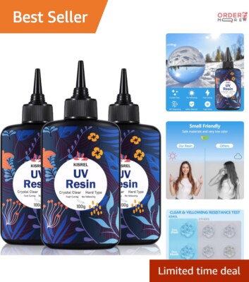 Versatile 300g UV Resin - Low Viscosity Epoxy for Jewelry and Crafting Needs