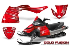 POLARIS FUSION 05-07 SLED SNOWMOBILE CREATORX GRAPHICS KIT WRAP COLD FUSION RED