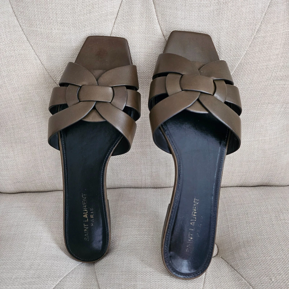 Ysl tribute flat sandal sale sales