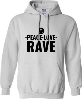 AF Merch PEACE LOVE RAVE Kapuzenpullover Festival DJ Hoodie Party Sweatshirt