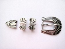 4 pc. Silver Ranger Belt buckle set fits 3/4" belt