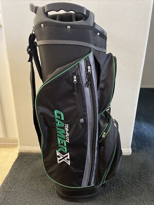 Top Flight Gamer Golf Bag, Cart Bag, 14 way Divider Excellent