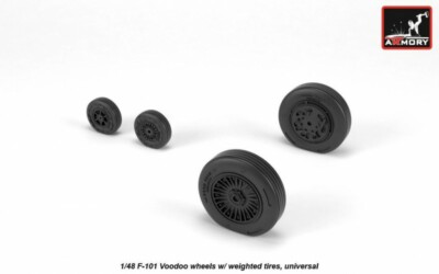 Armory AW48318 - 1/48 - F-101 Voodoo wheels w/ optional nose wheels & tires