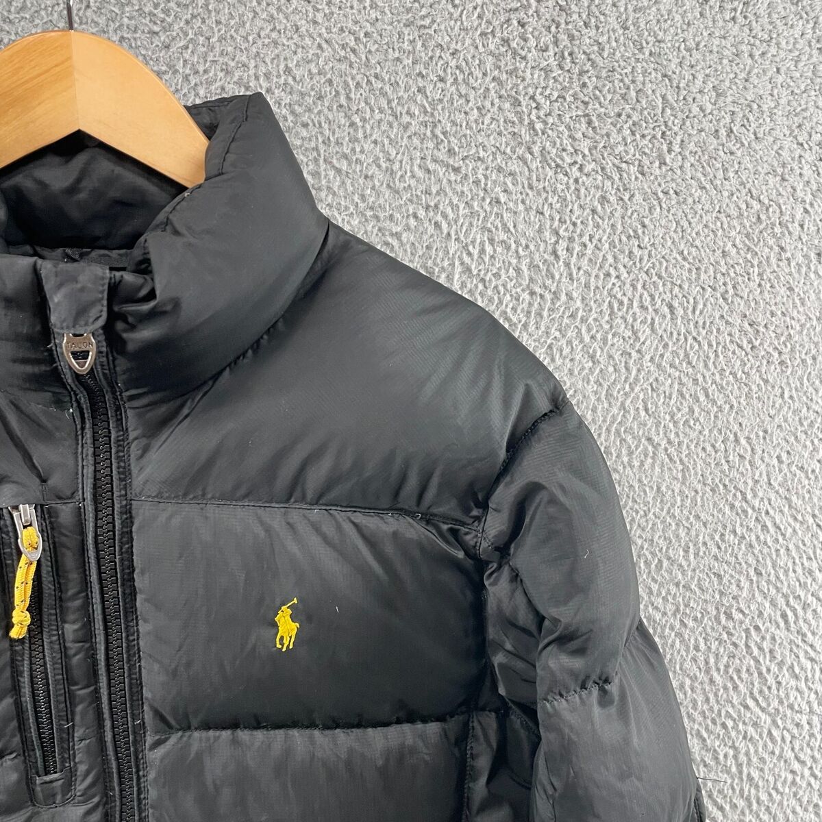 Polo Ralph Lauren RL250 Down Puffer Jacket Black Yellow Polo Ralph Lauren RL250 Down Puffer Jacket Black Yellow