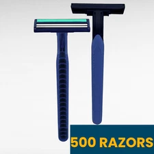 Flash Disposable Razors Men 2 Blade Razors 500-Pack Sensitive Skin Shave Bulk