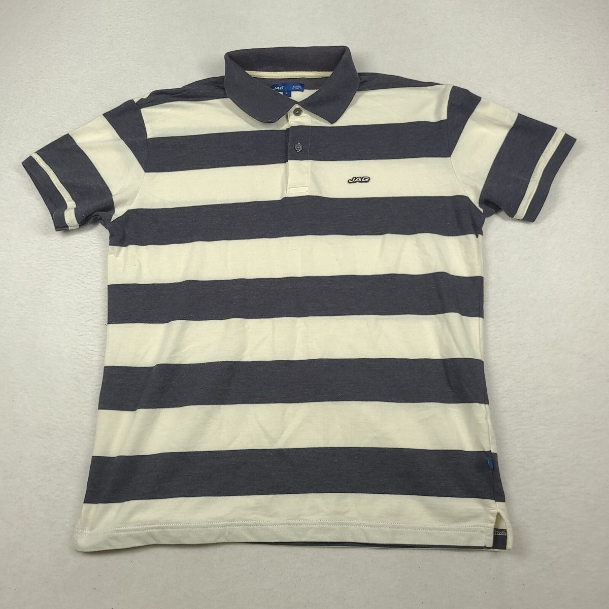 Jag Polo Shirt Multicoloured Short Sleeve Collared Button-Up Size