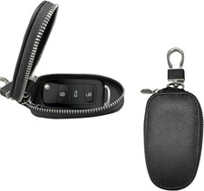 Key Case, Leather Keychain Holder, Key Fob Protector with Metal Hook, Key Fob Co