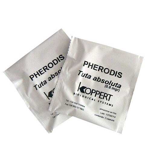 2 cápsulas de feromonas Koppert para polilla mirador del tomate (Tuta absoluta)