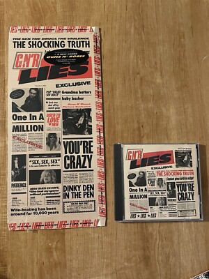 Guns N Roses GN'R Lies CD LongBox & Matching CD Hype Sticker Some