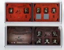 2005 Flair Dynasty Foundations Relics 45/150 Tampa Bay Rays Baldelli Crawford 