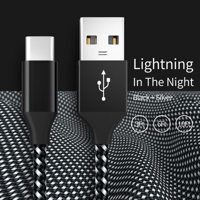 USB Charging Cable Handy Typ A auf USB Typ C Kabel Datenkabel Ladekabel weiß