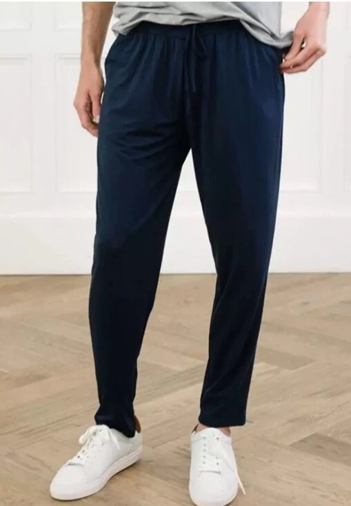 Cozy Earth Hombres Bambú Jogger Pantalones Acogedores Ultra Suaves Elásticos Azul Marino Talla XXL Foto 3 de 4