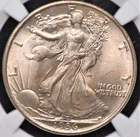 1936 WALKING LIBERTY HALF DOLLAR NGC MS 65 FROSTED MINT BLOOM & TINGE OF BRONZE