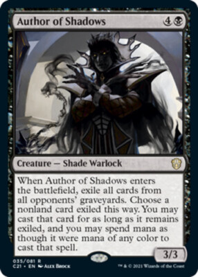 x1 Author of Shadows R MTG Commander 2021 M/NM, English