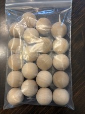 20Pcs 7/8 Inch Unfinished Natural Wooden Balls