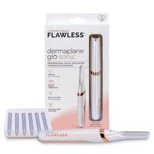Finishing Touch Flawless Dermaplane Glo Sonic Lighted Facial Exfoliator, Elec...