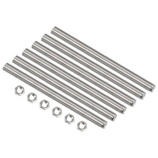 6pack M12 x 250mm Fully Threaded Rod with Hex Nuts 1.75mm Thread Pitch