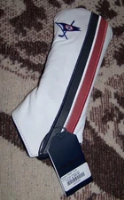 NEW LINKS AND KINGS Leather Fairway 3 5 7 Wood Head Cover OCEAN REEF CLUB White