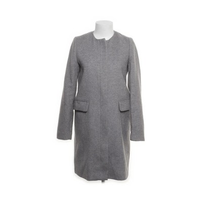 H&M, Mantel, Damen, Größe: 36, Grau, Wolle/Viskose/Polyester, Fischgräte #rjs