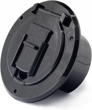 RV Trailer Camper Electric Power Cord Cable Hatch Round Fits 2-3/ Color: black