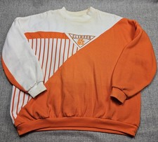 VINTAGE Clemson Tigers Sweatshirt Mens 2XL Orange College Football Crewneck 90s