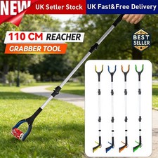109CM Long Reach Grabber Reacher Litter Picker Helping Hand Held Pick Up Tool UK