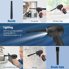 Rechargeable Cordless Air Duster Electric Blower PC Keyboard Car Cleaner