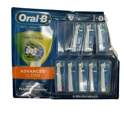 Oral B 8-Pack Advanced Clean Replacement Tooth Brush Head Refills  EB20RB New