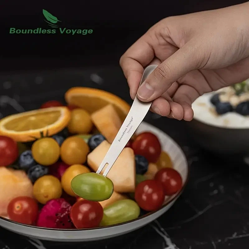 1 x Titanium Mini Forks - Dual-Use Coffee & Ice Cream Spoons, Ultra-Lightweight - Image 3 of 4