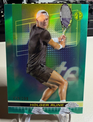 2024 Topps Chrome Tennis Holger Rune 1st Aqua Parallel /399