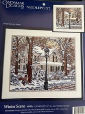 VTG Something Special Needlepoint Kit WINTER SCENE White House 16x20" NOS