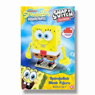 Spongebob Squarepants Snap & Switch Block Figure Building Set 123 Pieces 6+ NIB