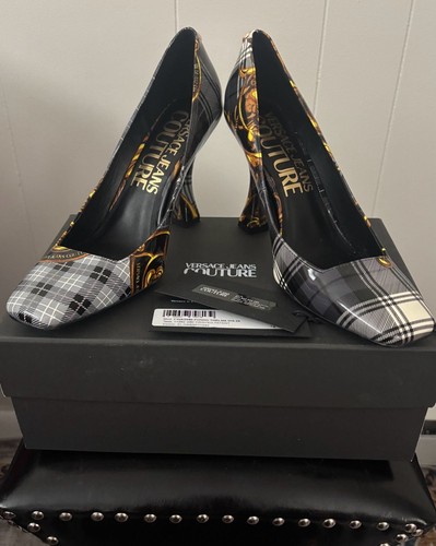 Versace Jeans Couture Fondo Thelma Printed Patent Leather Pumps