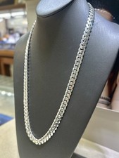 KISPER Collar De Cadena Italiana Fina De Plata De Ley 925 De 1 Mm, 24 Inches (fits Over Head), Plata Esterlina, No Es Una Piedra Preciosa