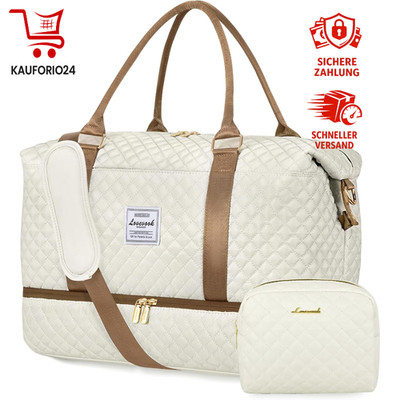 Reisetasche Damen Sporttasche Groß mit Schuhfach Nassfach Weekender Gym