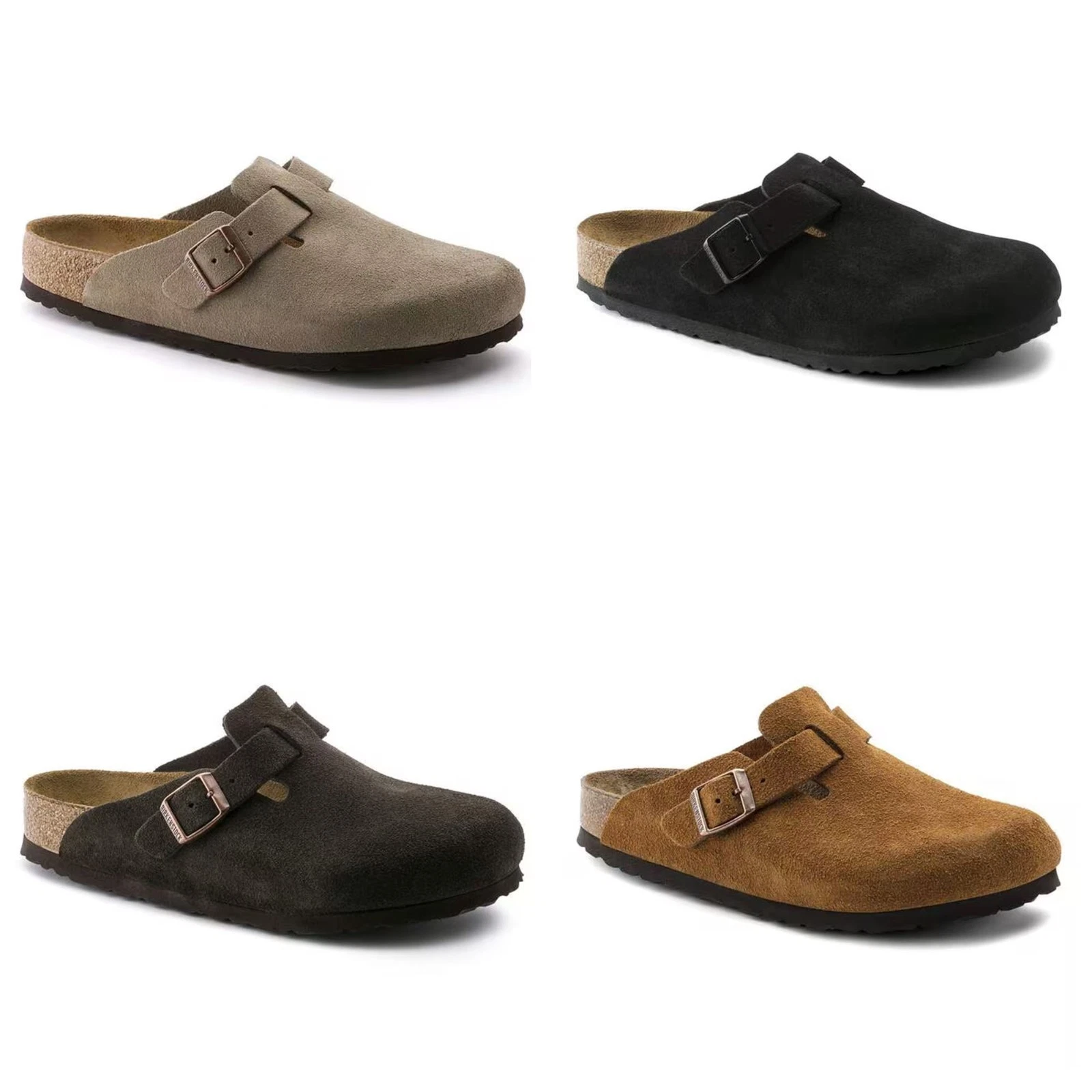 New Birkenstock Boston Suede Leather Soft Footbed Taupe/Black/Mocha/Clog Shoes
Opens in a new window
