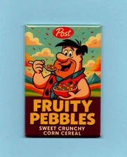 FRUITY PEBBLES CEREAL BOX *2X3 FRIDGE MAGNET* CHILDREN BREAKFAST FOOD BOWL MILK