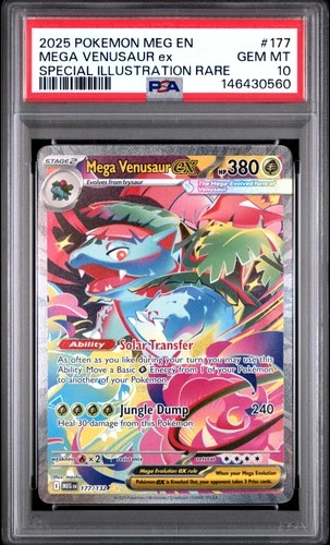 2025 POKEMON MEGA EVOLUTION SPECIAL ILLUSTRATION RARE MEGA VENUSAUR EX PSA 10