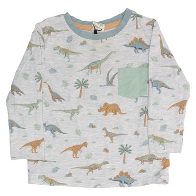 Alana, Langarmshirt, Größe: 98, Grau/Mehrfarbig, Bio-Baumwolle/Viskose #b9R