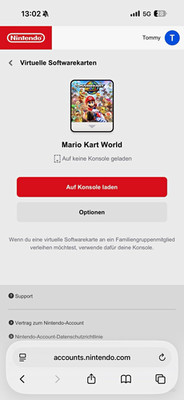 Nintendo Switch Account mit Mario Kart World Switch 2!